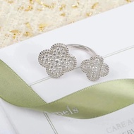 Van Cleef & Arpels Magic Alhambra Series Finger Ring Large Small Four-leaf Clover Double Flower Full