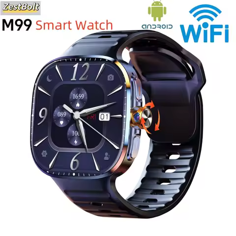 Global Version M99 Smartwatch 2.4 inch Amoled Screen insert Sim Card GPS WIFI 190° Rotating Camera G