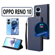 HP Leather CASE FLIP For OPPO RENO 10-FLIP WALLET LEATHER CASE - WALLET CASE-FLIP COVER LEATHER-Phone Book COVER