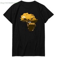 Africa wild map African map Short Sleeve Shirt graphic t shirts Unisex Black & White T-Shirt Summer 