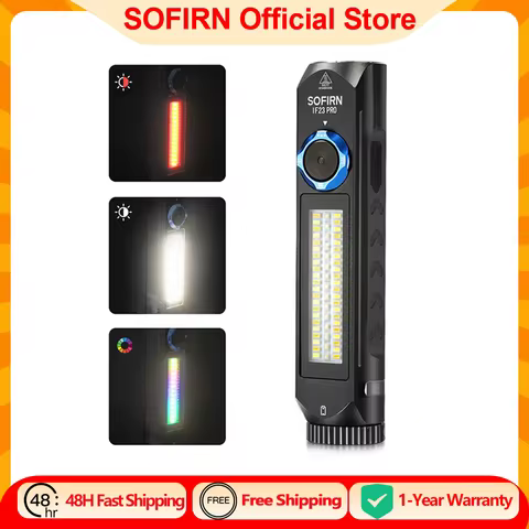 Sofirn IF23 PRO RGB Light 5000lm XHP70B Powerful LED Flashlight 21700 5V 3A USB C Rechargeable Torch