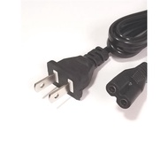 AC Power Cord 2-Pin Plug 2-Hole End Length 1.5 Meters Type 8