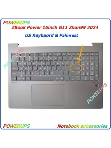 Laptop/Notebook UK/US Backlight Keyboard&Upper/Palmrest Case/Shell/Cover For HP ZBook Power 16inch G