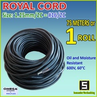 1 Roll or 75 Meters Royal Cord 1.25mm/2C or 16/2C