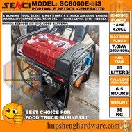 SENCI SC8000EiiiS Petrol Generator Genset Power Output 7000W 4 Stroke Engine Fuel Tank 25LSC8000E SC