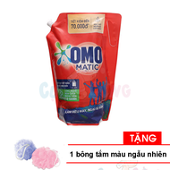 Nước giặt OMO Matic cửa trên túi 3.9kg Tặng 1 bịch bông tắm màu ngẫu nhiên