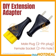 6A 250V 2 Pin Plug Male / Female DIY Plug 2 Pin Socket Plug Connector Plug Socket Kepala Plug Socket