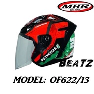 MHR OF622/13/BEATZ PETRONAS HELMET(Open face with single visor helmet)  X FABIO QUARTARARO / MHR HELMETS KRAZ DESIGN