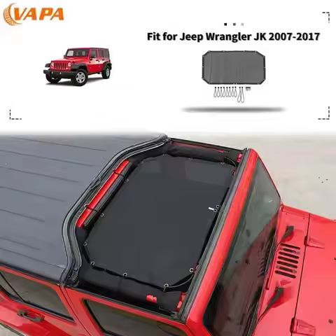Summer Sunshade Mesh Sun Shade Top Roof Sunblock Mesh Heat Shield Mesh for Jeep Wrangler JK 2007-201