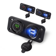 New 12V-24V Dual USB Socket Charger Fast Car Charger Outlet With USB Charger 12V-24V Car USB Socket Adapter Outlet Accessories