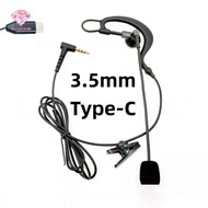 BTYB> 1Pcs Ear Type Referee Earphone 3.5mm/Type-C Interface For V6 Pro+ Motorcycle Helmet Inte New
