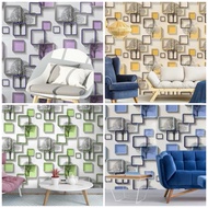 PACKAGE 6 ROLL Premium 3D Checkered Wall Sticker Wallpaper Pvc Material Home Wall Sticker