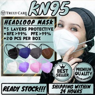 KN95 MASK HEADLOOP MASK HIJAB MASK KN95 HEADLOOP MASK 5 LAYERS PROTECTION FACE MASK HEAD LOOP KN95 F
