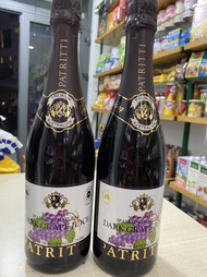 Date 12/26 Combo 2 chai nước ép nho nguyên chất có gas PATRITTI 750ml