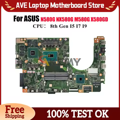 X580GD Laptop Motherboard For ASUS VivoBook X580G N580G X580GD M580G NX580G Notebook Mainboard With 