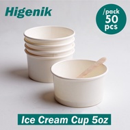 Papercup Ice Cream 5oz Waterproof Glossy Gelato Ice Cream Cup Paper Cup