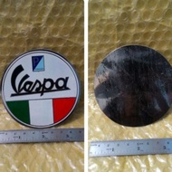 Vespa Badge Emblem Sticker Metal Flag Round Piaggio Italy