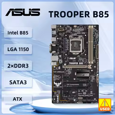 Asus TROOPER B85 Motherboard Intel B85 LGA 1150 DDR316GB PCI-E 3.0 support i3-4130 i3-4130 i3-4360 i