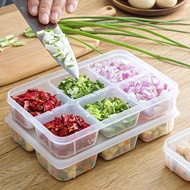 Japan Imported Frozen Meat Six-Compartment Box Refrigerator Storage Box Frozen Onion Ginger Garlic S