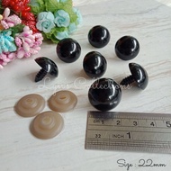 MATA (1 pair = 2pcs) Amigurumi Safety Eyes Black 22mm | Amigurumi Doll Eyes
