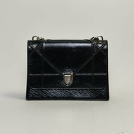 DIOR Diorama盾牌包大號29黑色牛皮銀扣2016肩背包