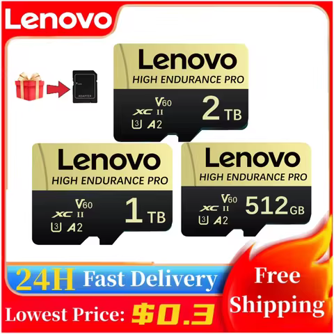 Lenovo Memory Card 128GB Class 10 V60 TF Card 2TB 1TB 512GB 256GB A2 U3 Micro TF SD Card For Mobile 