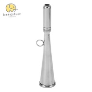 LONNGUVO Handheld Foghorn, 304 Stainless Steel Removable Mouthpiece Boat Fog Horn, Loud Signal Silve