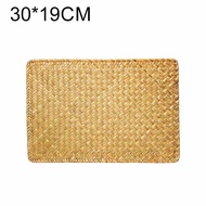 Placemat Rotan Alas Piring Rotan Persegi Panjang Tatakan Piring Rattan Placemat Nampan Tatakan Rotan