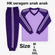 stelan olahraga anak sd warna ungu