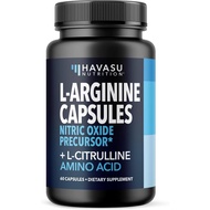 L-Arginine Capsules with L-Citrulline - Nitric Oxide Supplement - L Arginine and L Citrulline Blend 