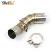 51มม. Z900 Slip-On รถจักรยานยนต์ Exhuast Middle Link ท่อเอสเคปอะแดปเตอร์ท่อเชื่อมต่อสำหรับ Kawasaki 