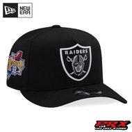 NEW ERA 9FIFTY A-FRAME LAS VEGAS RAIDERS KICKOFF 1998 BLACK PRIME EDITION HAT SNAPBACK CAP