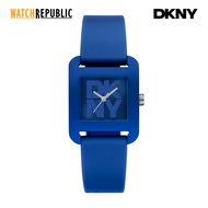 [FREE GIFT] DKNY City Sport Blue Rubber Analog Quartz Watch For Women DK1L002P0055