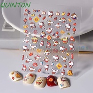 QUINTON Chinese New Year Nail Stickers, Manicure Ornaments Nail Accessories New Year Dragon Nail Dec
