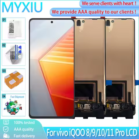 AMOLED For vivo iQOO 8 9 10 11 12 LCD Display Touch Screen Digitizer Assembly Replacement For iQOO 9