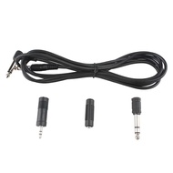 3M/ 10 Feet Instrument Guitar Audio Cable 1/4-Inch 6.35mm Straight to Right Angle Plug Black ABS Jac