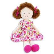 June Garden 16" Rose Scented Soft Doll Rosa - Stuffed Cuddly Plush Doll Gifts for Girls - Pink Flora