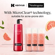 [Bundle of 4] Neutrogena Body Clear Body Wash Pink Grapefruit x 3 + Rainbath Rejuvenating Shower and