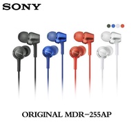 SONY MDR-EX255AP 3.5มม.หูฟังชนิดใส่ในหูหูฟังสำหรับเล่นเกมพร้อมไมโครโฟนหูฟังแฮนด์ฟรีสำหรับIos iPhoneแ