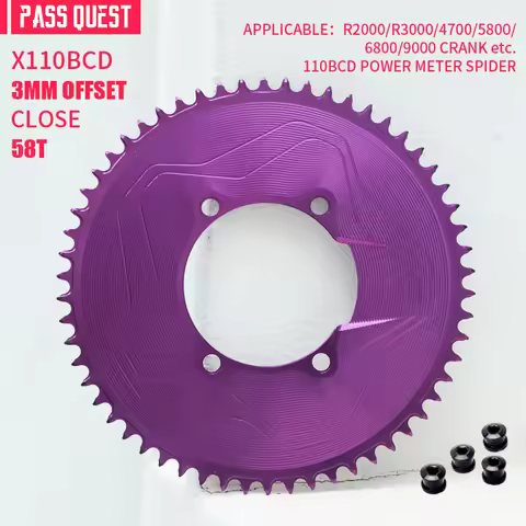Aero For Shimano R2000 R3000 5800 6800 Colsed Dics Chainring For Power Meter Spider 3mm Offset BCD11