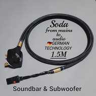 Soundbar或Subwoofer電源線🎛️HiFi System Power Cable ⛔阻隔EMI/RFI,減少聲音雜訊  📊改善音效增加每個聲音細節📊優化聲音清晰度動態更沉浸適合:Sony JBL Bose SonosHT-A7000/A5000/A3000Bar 1300/Bar 1000/Bar 800DENON Home/DENON DHTSennheiser AMBEO Plus YAMAHA YAS/Polk🆕100%全新品🆕冇需運費包寄順豐🚚免運費