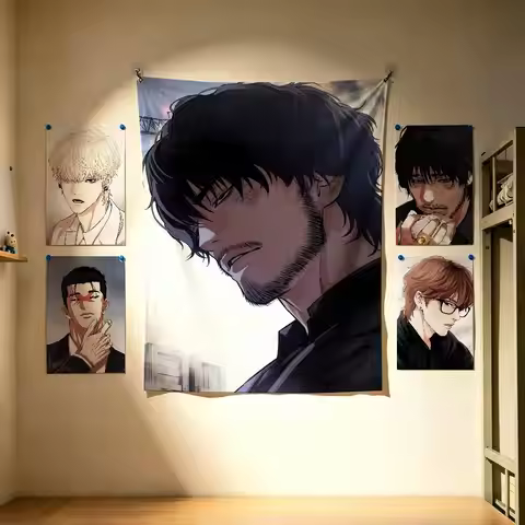L-Lookism Manhwa Flags Wall Hanging Background Art Banner for Bedroom Home Outdoor Decor