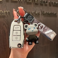 Car Key Cover For KD A28 NA28 VVDI Modified Flip 3 Button Remote Key Protector Case With Keychain An