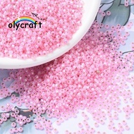 10gs Round Rocailles Beads Japanese Seed Beads 11/0 (RR643) Dyed Pink Silverlined Alabaster 2x1.3mm 