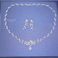 Neriza Jewelry/ชุดเครื่องประดับเพชรสังเคราะห์เกรดพรีเมี่ยมประกายเที่ยบเท่าเพชรแท้ เครื่องประดับเจ้าส