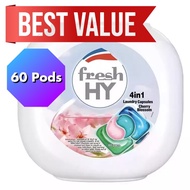 Fresh HY 4in1 Laundry Capsules Liquid Detergent Cherry Blossom 60 pods