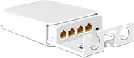 Davuaz Outdoor PoE Gigabit Extender, 1 in 3 Out PoE+ Extender with 1000Mbps, Up to 30W, IEEE802.3af/