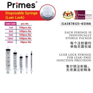 Aros / Primes Disposable Syringe 1ml / 3ml / 5ml / 10ml / 20ml | Luer Lock | For Oral & Needle Use