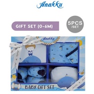 Anakku Newborn Baby Boy Gift Set [5pcs/set] Set Hadiah Bayi Lelaki [0-6 Months]