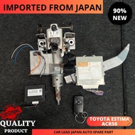 🇯🇵TOYOTA ESTIMA ACR50 STEERING COLUMN WITHOUT MOTOR/SMART KEY WITH ECU IMPORTED FROM JAPAN USED